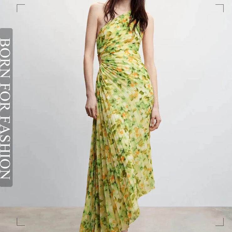 Schickes und elegantes Sommer-Maxi-Kleid für Frauen